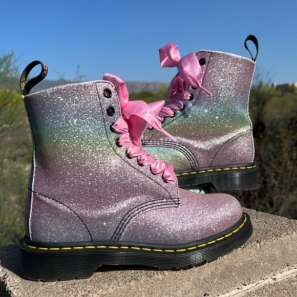 Dr. Martens Pascal Mermaid Multicolor Pastel Glitter Boots - Picture 16 of 16